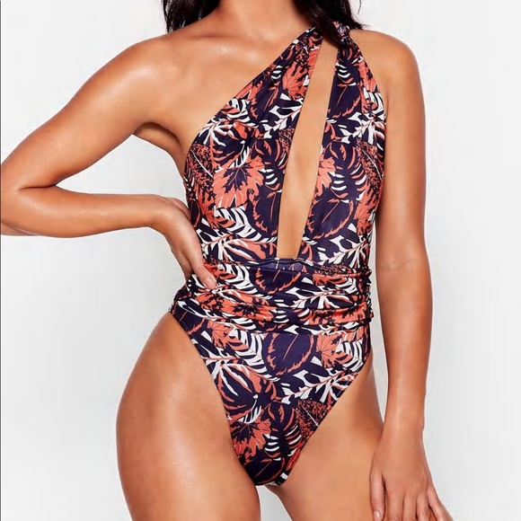 Nasty Gal Other - One shoulder, one piece nasty gal swim suit